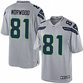 Nike Men & Women & Youth Seahawks #81 Norwood Gray Team Color Game Jersey,baseball caps,new era cap wholesale,wholesale hats